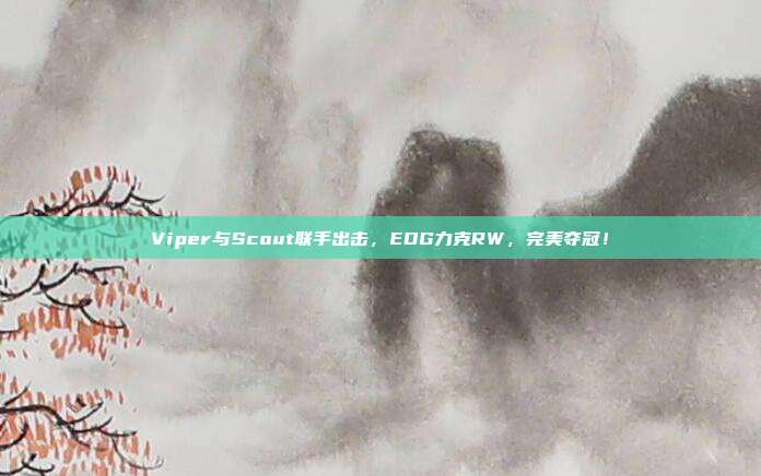 Viper与Scout联手出击，EDG力克RW，完美夺冠！