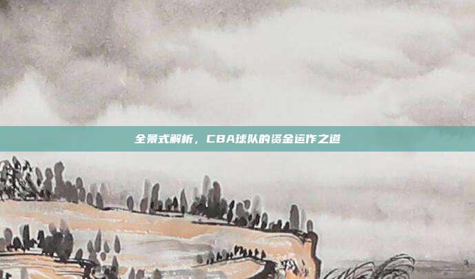 全景式解析，CBA球队的资金运作之道